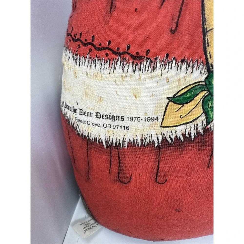 Vintage Christmas Cat Doorstop The Toy Works Santa Paws 15